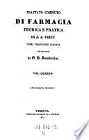 Trattato compiuto di Farmacia teorica e pratica. Quarta edizione accresciuta. Prima traduzione italiana con aggiunte di G. B. Sembenini