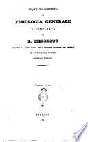 Trattato completo di fisiologia generale e comparata