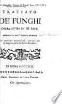 Trattato de' funghi