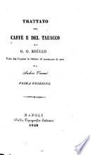 Trattato del caffè e del tabacco di G. G. Krüger