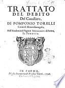 Trattato del debito del caualliero, di Pomponio Torelli ..