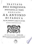 Trattato dell'eloquenza spettante ai tropi