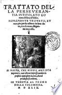 Trattato della perseuerantia intitolato Corona di serui d'Iddio[Daniello da Prato!