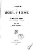 Trattato di algebra superiore di Giovanni Novi