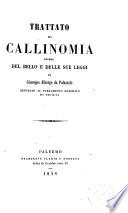 Trattato di callinomia, ovvero del bello e delle sue leggi