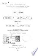Trattato di chimica inorganica generale e applicata all'industria