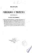 Trattato di farmacologia e terapeutica generale di Giovanni Semmola