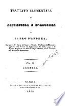 Trattato elementare di aritmetica e d'algebra