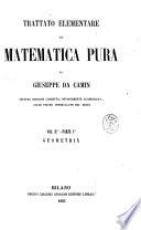 Trattato elementare di matematica pura di Giuseppe Da Camin