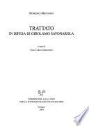 Trattato in difesa di Girolamo Savonarola