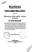 Trattato storico-chimico-metallurgico, ossia Conoscenza degli antichi intorno ai metalli di Pietro Gnaccarini