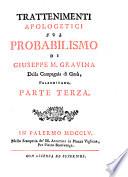 Trattenimenti Apologetici Sul Probabilismo