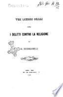 Tre lezioni orali sopra i delitti contro la religione