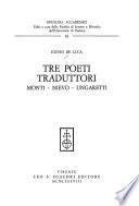 Tre poeti traduttori