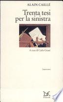 Trenta tesi per la sinistra