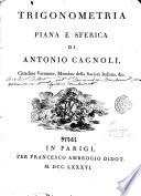 Trigonometria piana e sferica