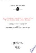 Tullio Cima, Domenico Massenzio e la musica del loro tempo