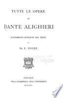Tutte le opere di Dante Alighieri