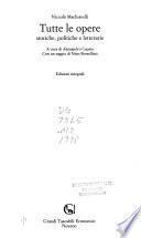 Tutte le opere storiche, politiche e letterarie