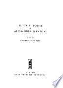 Tutte le poesie di Alessandro Manzoni