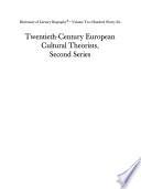 Twentieth-century European Cultural Theorists