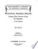 Twenty-one concert arias for soprano