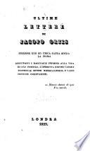 Ultime lettere di Jacopo Ortis