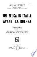 Un belga in Italia avanti la guerra