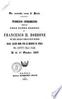 Un secondo anno di studi pubblico sperimento dedicato alla sacra maestà di Francesco 2. Borbone re del regno delle Due Sicilie dagli alunni mori per le missioni di Africa nel convitto della Palma il di 11 ottobre 1859