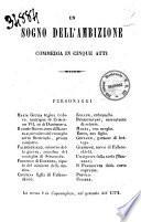 Un sogno dell'ambizione commedia in cinque atti