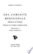 Una comunità meridionale, Montorio nei Frentani