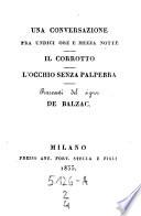 Una conversazione fra undici ore e mezza notte. Il Carrotto. L'occhio senza palpebra. Racconti