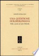 Una questione hölderliniana