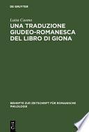 Una traduzione giudeo-romanesca del libro di Giona