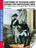 Uniforms of Russian army during the Napoleonic war Vol. 2