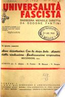 Universalità fascista rassegna mensile dell'espansione rivoluzionaria e della vita universitaria