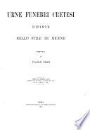 Urne funebri cretesi dipinte nello stile di Micene