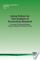 Using Python for Text Analysis in Accounting Research