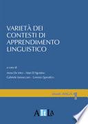 Varietà dei contesti di apprendimento linguistico