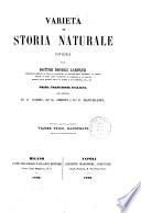 Varieta di storia naturale opera del Dottor Dionigi Lardner