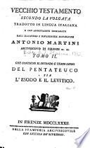 Vecchio Testamento secondo la Volgata tradotto in lingua italiana