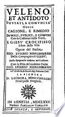 Veleno et antidoto de'stati