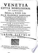 Venetia, città nobilissima, et singolare