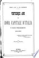Venticinque anni di Roma capitale d'Italia e suoi precedenti (1815-1895)