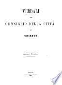 Verbali del Consiglio della Città di Trieste