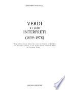 Verdi e i suoi interpreti (1839-1978)