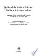 Verdi e la letteratura tedesca