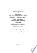 Vergilio nel Rinascimento italiano: Il trecento ed il quattrocento