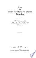 Verhandlungen der Schweizerischen Naturforschenden Gesellschaft
