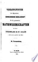 Verhandlungen der Schweizerischen Naturforschenden Gesellschaft
